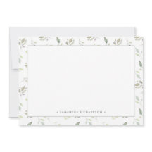 Botanisk Grönt Vattenfärgen Löv Mönster