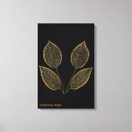 Botanisk Guld Essens Fin Konst Canvas