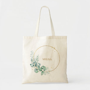 Botanisk guldgrönska Eukalyptus Totebag Tygkasse