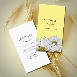 Botanisk Gult för den moderna Daisyns händelseplan Visitkort
