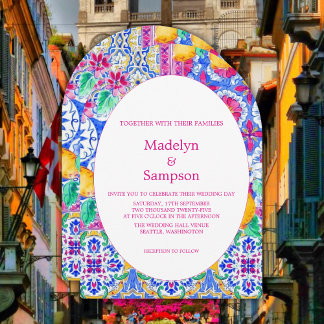 Botanisk Gult Lemon Garden bröllopsinbjudan Inbjudningar