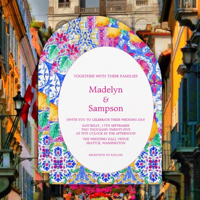 Botanisk Gult Lemon Garden bröllopsinbjudan Inbjudningar (Skapare uppladdad)