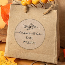 Botanisk Handgjord med kärlek av kraftförpackning