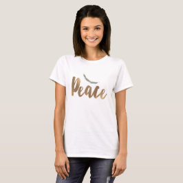 Botanisk Helg Fred Gren Pine Rustik Guld T Shirt