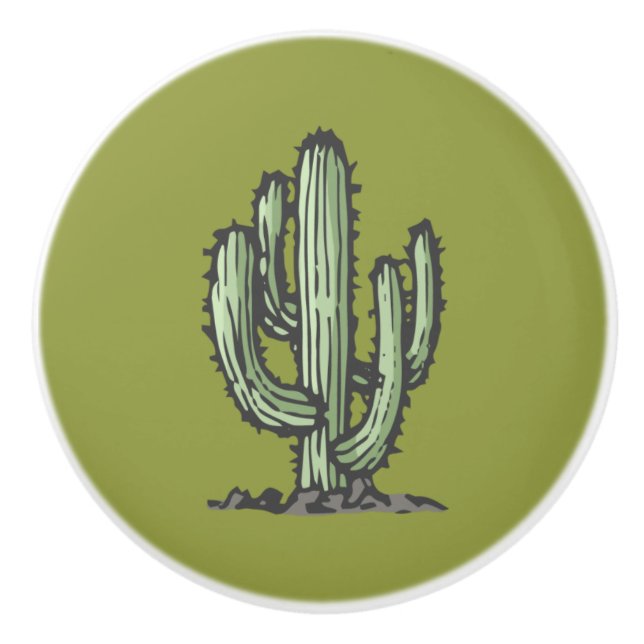 Botanisk illustration av Cactus Plant Hand plockad Knopp (Framsidan)