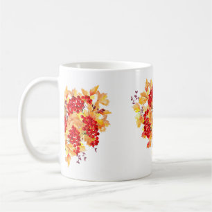 botanisk illustration av vattenfärg. Hjärtformade Kaffemugg