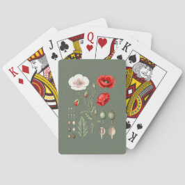 Botanisk illustration blomsterkonst. casinokort
