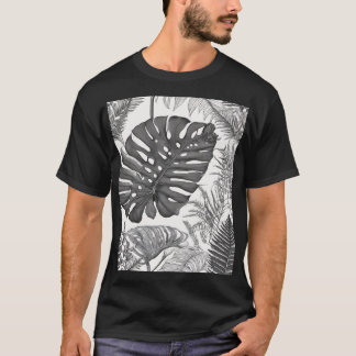 Botanisk illustration Monstera ormbunke Växtälskar T Shirt