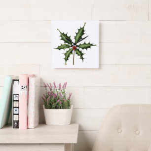 BOTANISK JOLSTER FYRKANTIG KLOCKA