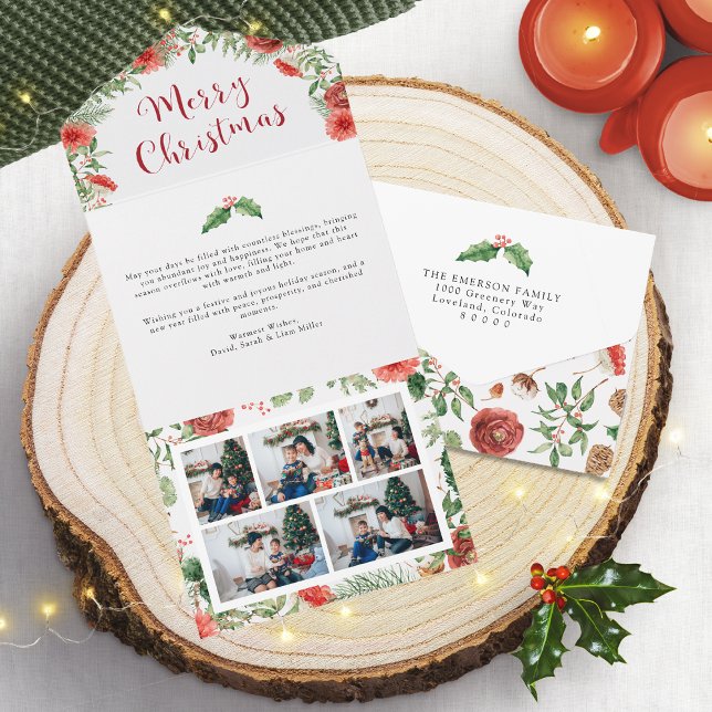 Botanisk jul alltomfattande kort (Botanical Christmas All In One Card
)