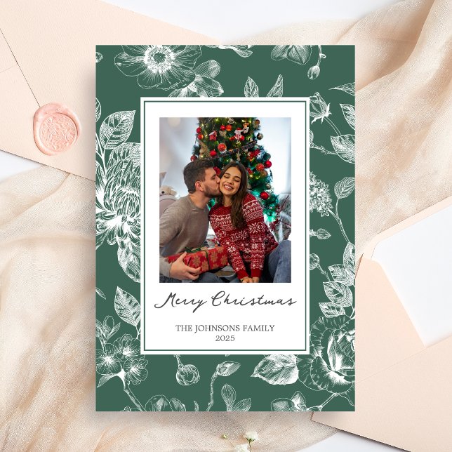 Botanisk jul julkort (Christmas Family Holiday Card)
