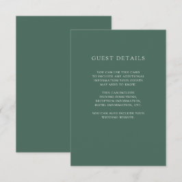 Botanisk jul | Uppgifter om Bröllop gäst Inbjudningar