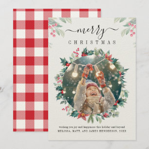 Botanisk julfotboll Helgdag Photo Mistletoe Anteckningskort