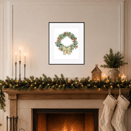 Botanisk julkrans poster