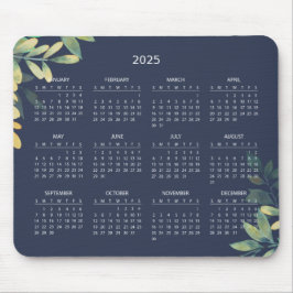 Botanisk kalender för 2025 med enkel Elegant | Mou Musmatta