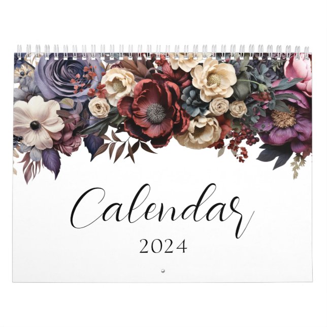 Botanisk kalender för elegantens Blommigt (Omslag)
