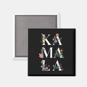 Botanisk Kamala Harris Röstning 2024 Blommig Välja Magnet