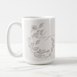 Botanisk kärlek för rodna hand plockade dig mer kaffemugg