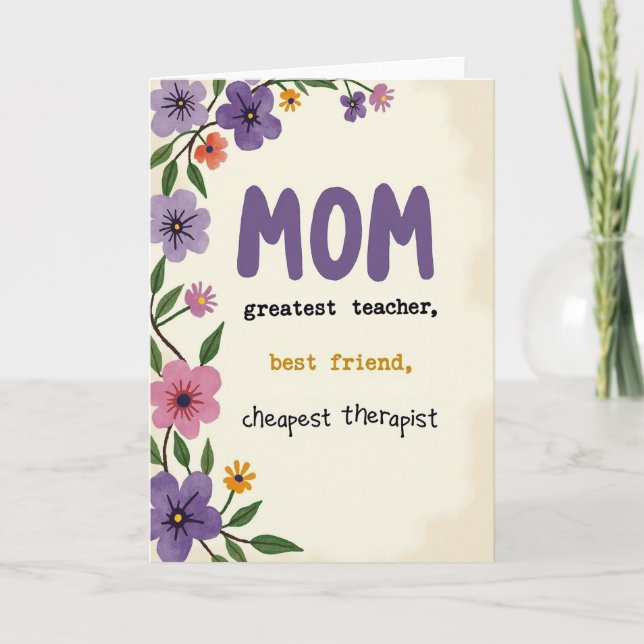 Botanisk Kärlek Mamma Kort (Framsida)