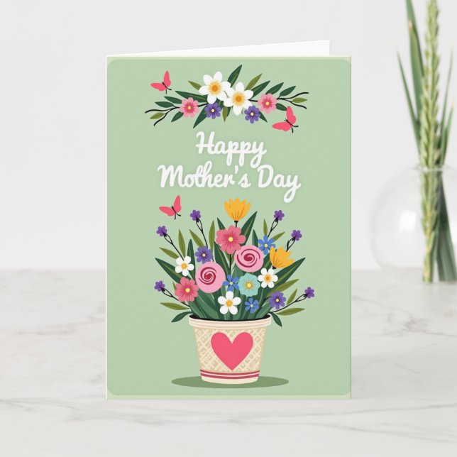Botanisk Kärlek Mamma Kort (Framsida)