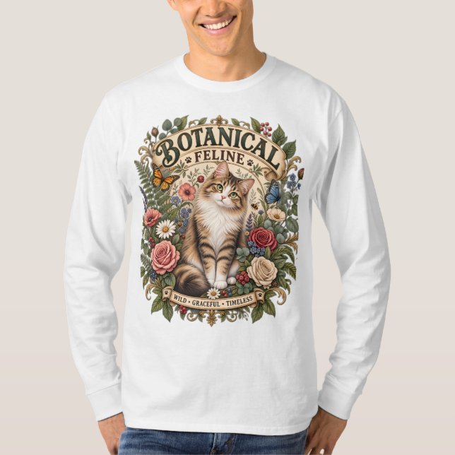 Botanisk Katt T-Shirt | (Framsida)