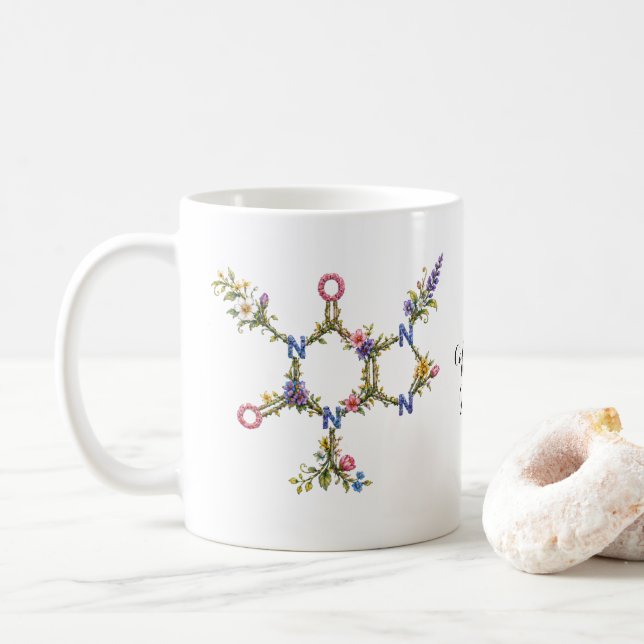 Botanisk Koffein Molekyl Kaffe kopp (Med munk)