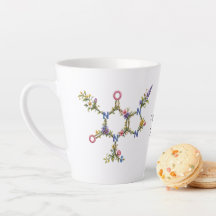 Botanisk Koffein Molekyl Mugg