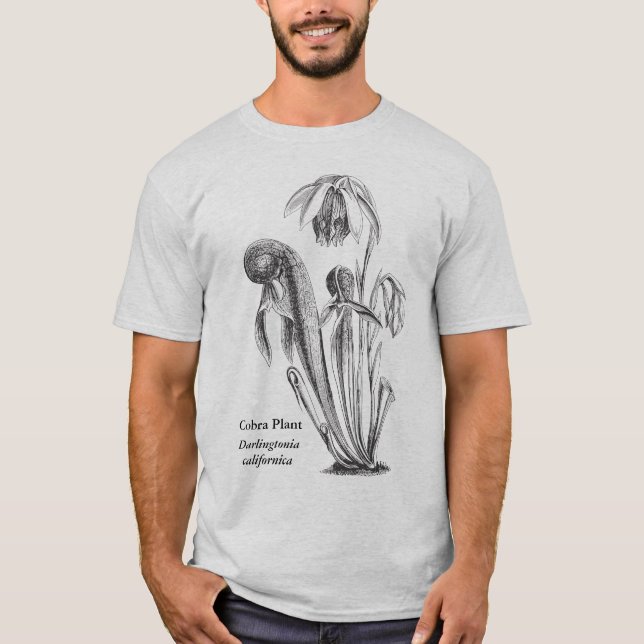 Botanisk konst för kobraväxt tee shirt (Framsida)