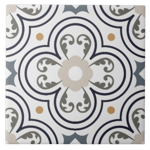 botanisk konst för Ornamental Mediterranean Kakelplatta