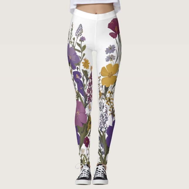 Botanisk konst leggings (Framsida)