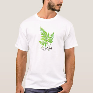 Botanisk konstillustration för grön Fern Tee Shirt