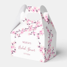Botanisk körsbärsblom rosa vit bröllopsdusch