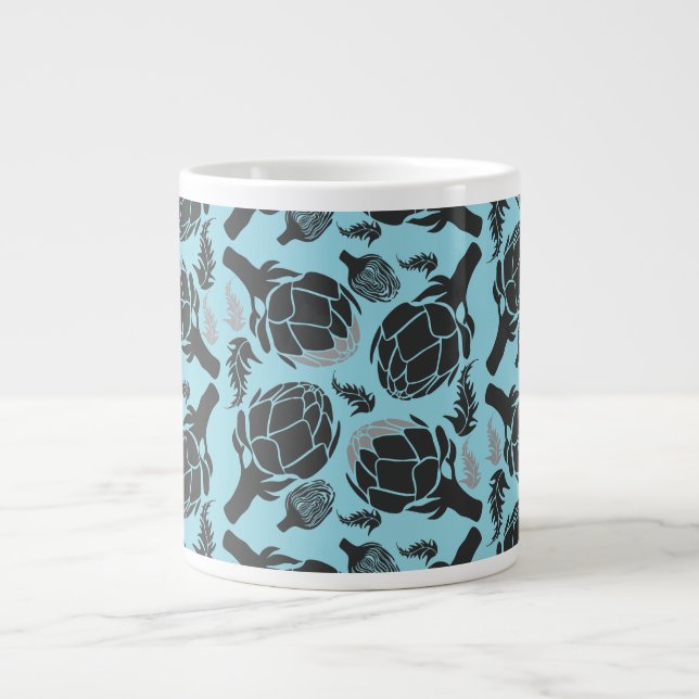 Botanisk Kronärtskocka Konst Hem Dekor Jumbo Mugg (Framsidan)