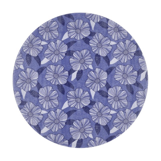 Botanisk lila blomlinjekonst (Framsidan)