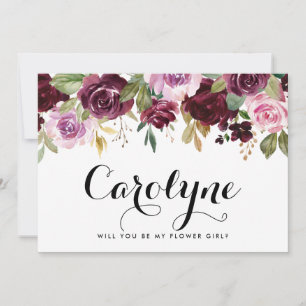 Botanisk Lila Blommigt blir du min ungflicka Meddelande