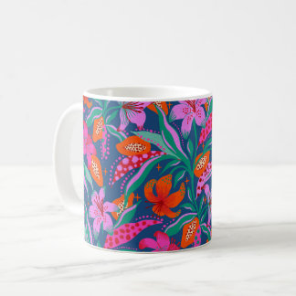 Botanisk livfull trädgård kaffemugg
