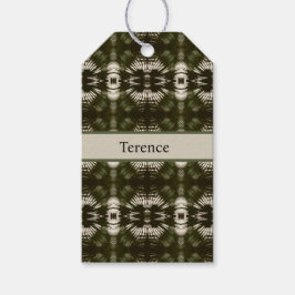 Botanisk Lyx | Personlig Palmblad Army Green Presentetikett