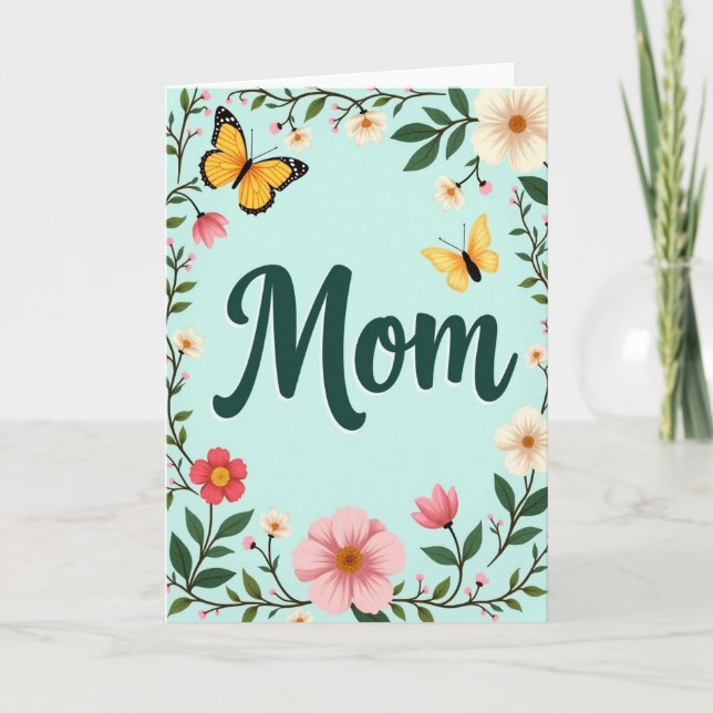 Botanisk Mamma Kärlekskort Kort (Framsida)