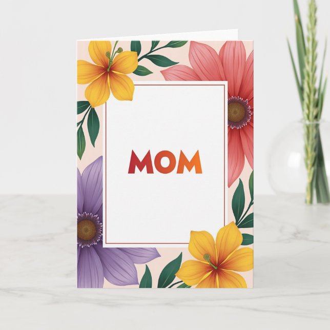 Botanisk Mamma Kortmeddelande Kort (Framsida)