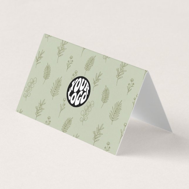 botanisk med din logotyp visitkort (Framsida)