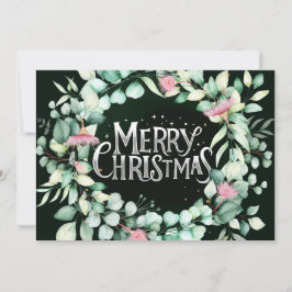 Botanisk modern eukalyptus Greenery jul i Inbjudningar