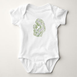 Botanisk mor och barn Silhuettkonst T Shirt