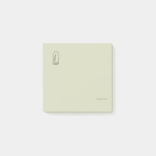 Botanisk Mörk Akademisk Minimalistisk Trädgårdsläs Post-it Block