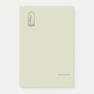 Botanisk Mörk Akademisk Minimalistisk Trädgårdsläs Post-it Block