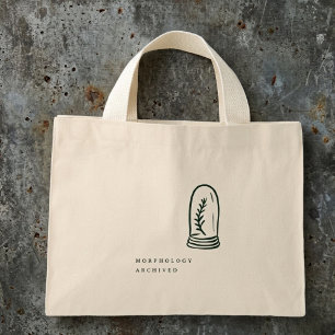 Botanisk Mörk Akademisk Trädgård Läsare Present Mini Tygkasse
