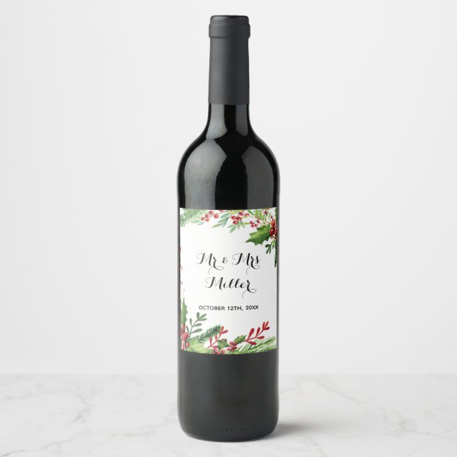 botanisk ogräs av vin eller mousserande Vin flaska Vinflaska Etikett (Framsida)