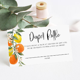 Botanisk Orange och lamondiaper Raffle-spel Tilläggskort