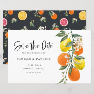Botanisk Orange och Lemon Garland Spara datum