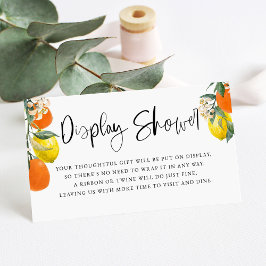 Botanisk Orange och Lemon Garland Visning Shower Tilläggskort