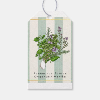 Botanisk örtagårdsblandning - Salvia köksart Presentetikett